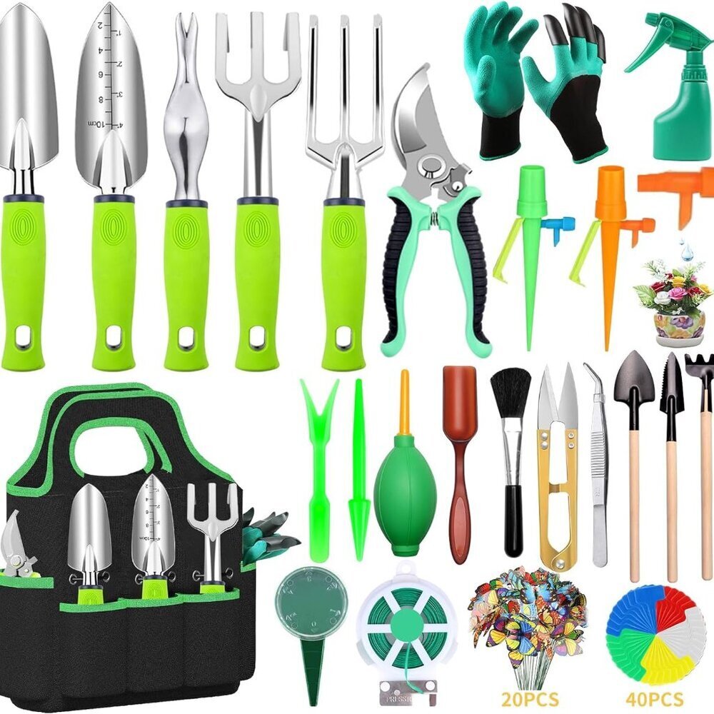 84 PCS Garden Tools Set,10pcs Succulent Tools Set Included 6pcs Large Heavy Duty